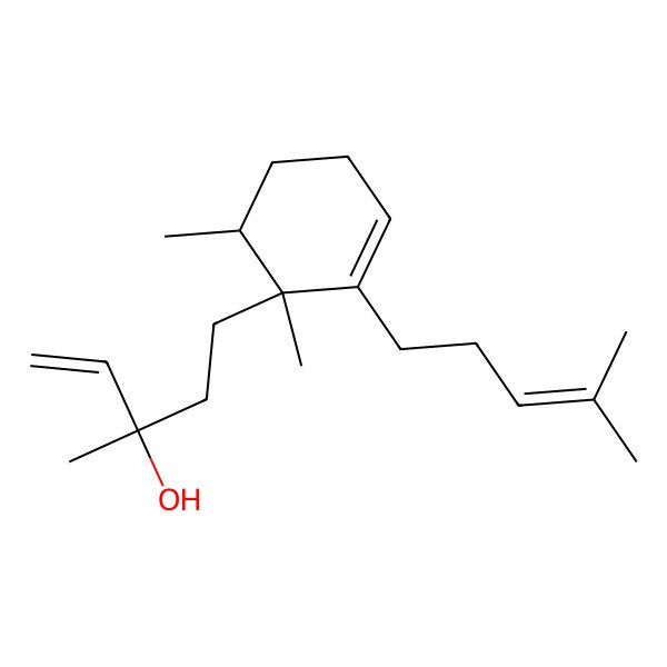 2D Structure of 5-[(1R,6R)-1,6-dimethyl-2-(4-methylpent-3-enyl)cyclohex-2-en-1-yl]-3-methylpent-1-en-3-ol