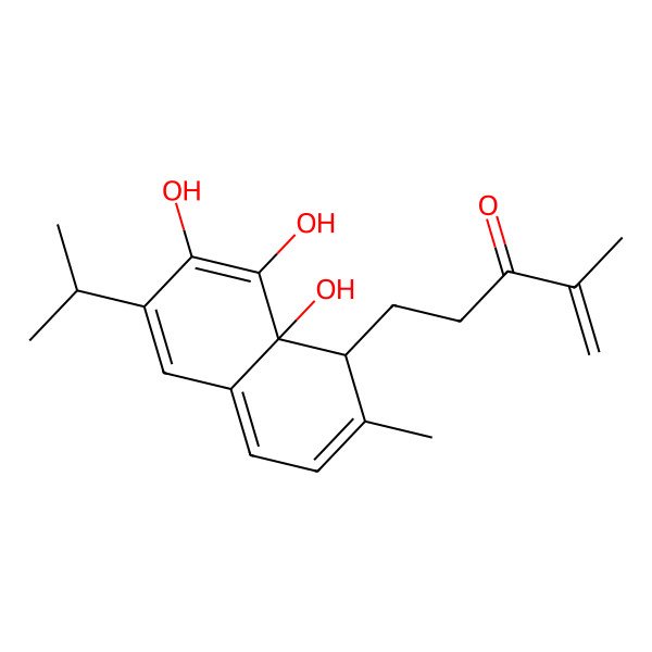2D Structure of 5-[(1R,8aS)-7,8,8a-trihydroxy-2-methyl-6-propan-2-yl-1H-naphthalen-1-yl]-2-methylpent-1-en-3-one