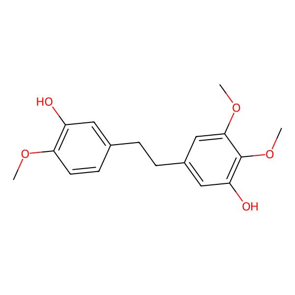 2D Structure of 5-[2-(3-Hydroxy-4-methoxyphenyl)ethyl]-2,3-dimethoxyphenol