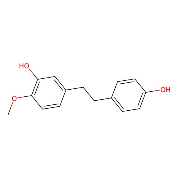 2D Structure of 5-[2-(4-Hydroxyphenyl)ethyl]-2-methoxyphenol