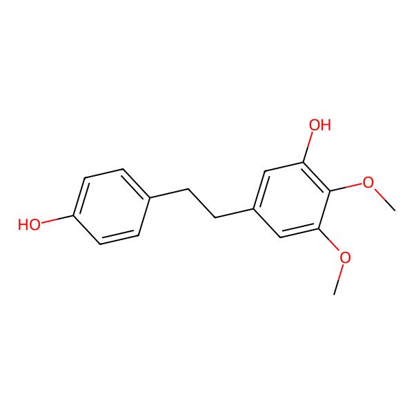 2D Structure of 5-[2-(4-Hydroxy-phenyl)-ethyl]-2,3-dimethoxy-phenol