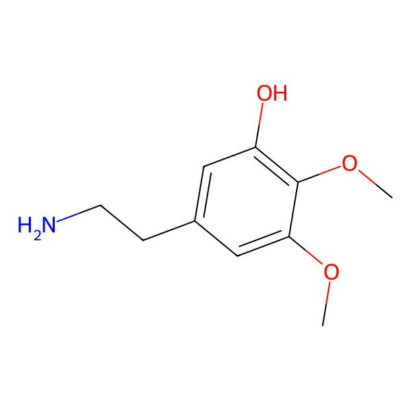 2D Structure of 5-(2-Aminoethyl)-2,3-dimethoxyphenol