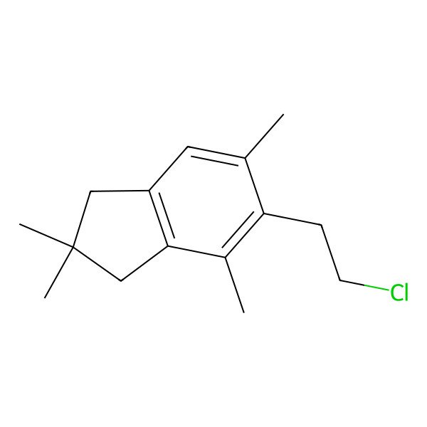2D Structure of 5-(2-Chloroethyl)-2,2,4,6-tetramethyl-1,3-dihydroindene
