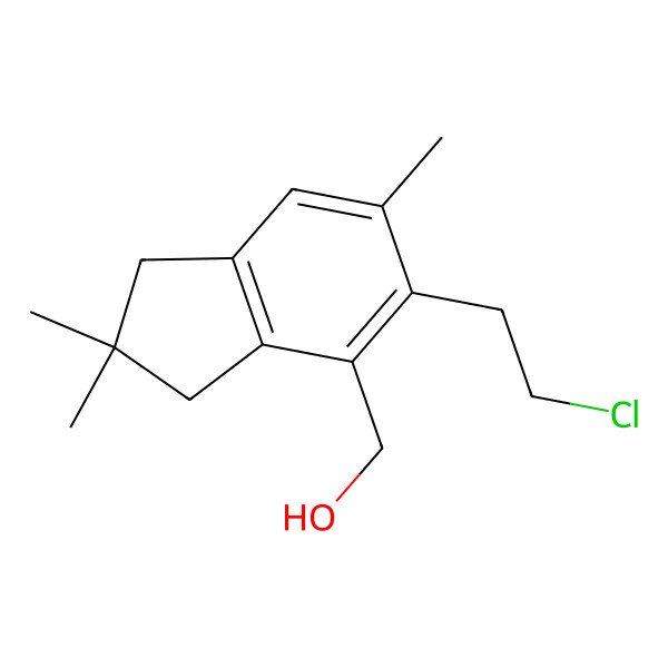 2D Structure of [5-(2-Chloroethyl)-2,2,6-trimethyl-1,3-dihydroinden-4-yl]methanol