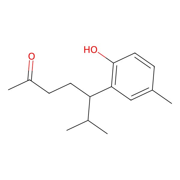 2D Structure of 5-(2-Hydroxy-5-methylphenyl)-6-methyl-2-heptanone 2D Structure of 5-(2-Hydroxy-5-methylphenyl)-6-methyl-2-heptanone