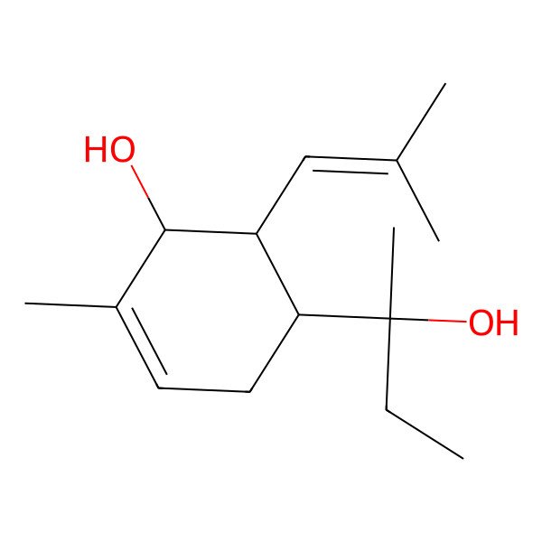 2D Structure of 5-(2-Hydroxybutan-2-yl)-2-methyl-6-(2-methylprop-1-enyl)cyclohex-2-en-1-ol