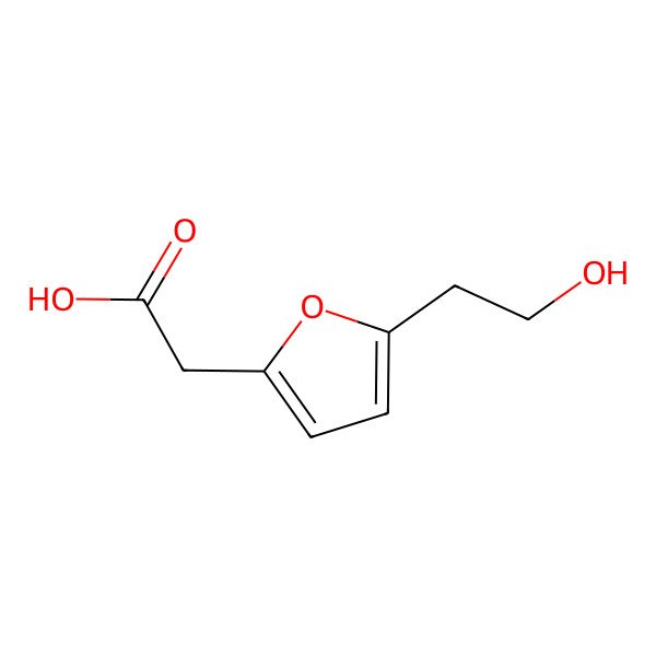 2D Structure of 5-(2-Hydroxyethyl)-2-furanacetic acid
