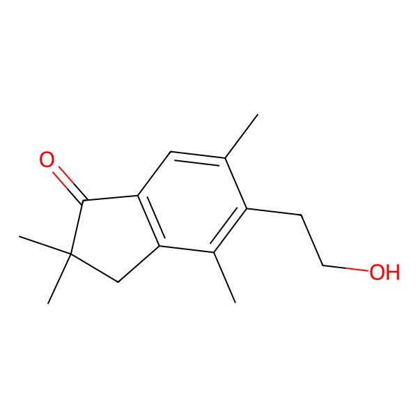 2D Structure of 5-(2-hydroxyethyl)-2,2,4,6-tetramethyl-3H-inden-1-one