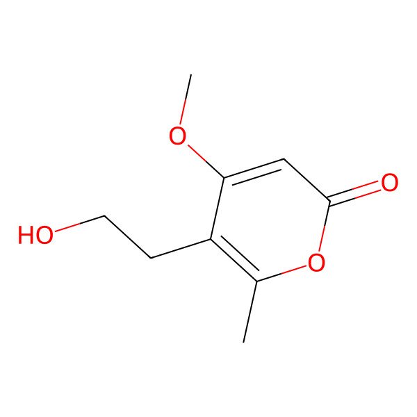 2D Structure of 5-(2-Hydroxyethyl)-4-methoxy-6-methyl-2H-pyran-2-one