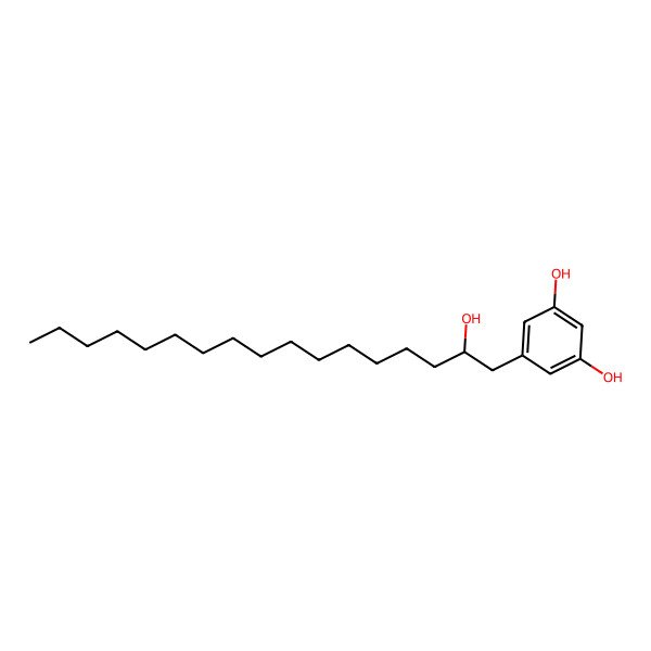 2D Structure of 5-(2-Hydroxyheptadecyl)benzene-1,3-diol