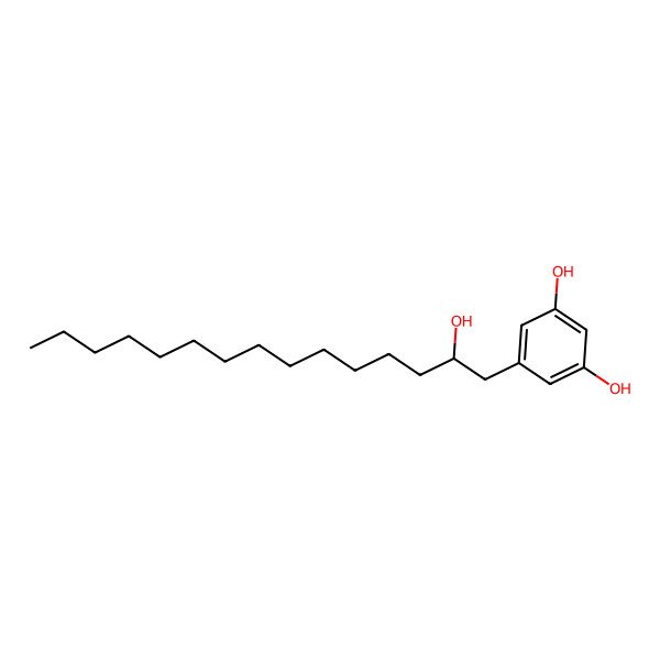 2D Structure of 5-(2-Hydroxypentadecyl)benzene-1,3-diol