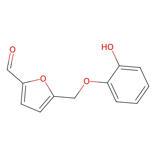 2D Structure of 5-(2-Hydroxyphenoxymethyl)furfural