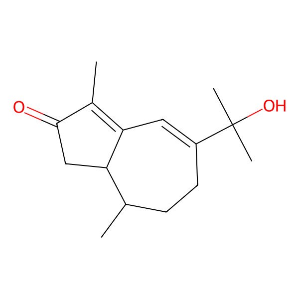 2D Structure of 5-(2-hydroxypropan-2-yl)-3,8-dimethyl-6,7,8,8a-tetrahydro-1H-azulen-2-one