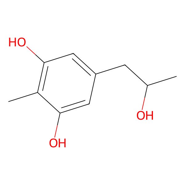 2D Structure of 5-(2-Hydroxypropyl)-2-methylbenzene-1,3-diol