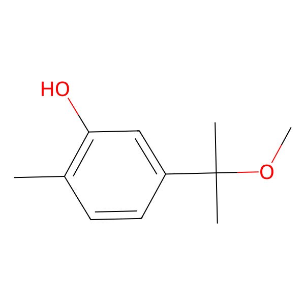 2D Structure of 5-(2-Methoxypropan-2-yl)-2-methylphenol