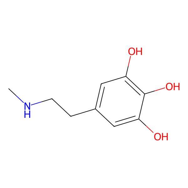 2D Structure of 5-[2-(Methylamino)ethyl]benzene-1,2,3-triol