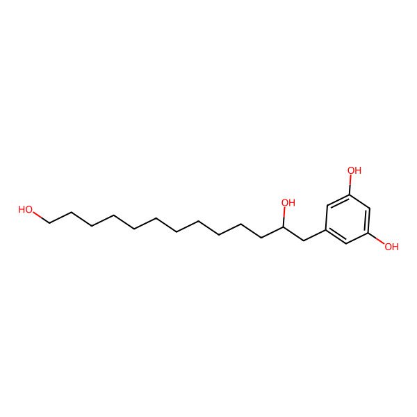 2D Structure of 5-(2,13-Dihydroxytridecyl)benzene-1,3-diol