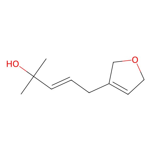 2D Structure of 5-(2,5-Dihydrofuran-3-yl)-2-methylpent-3-en-2-ol
