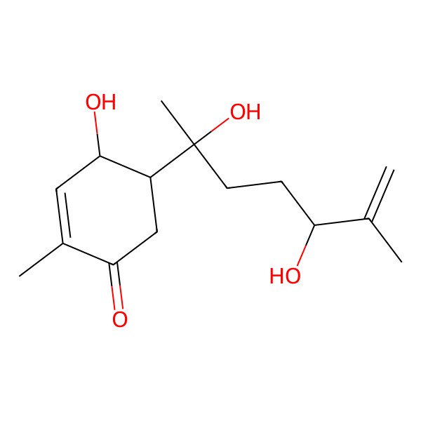 2D Structure of 5-(2,5-Dihydroxy-6-methylhept-6-en-2-yl)-4-hydroxy-2-methylcyclohex-2-en-1-one