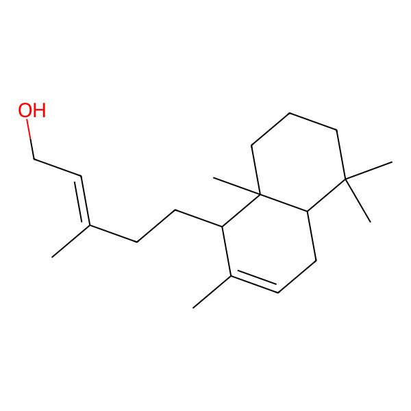 2D Structure of 5-(2,5,5,8a-Tetramethyl-1,4,4a,6,7,8-hexahydronaphthalen-1-yl)-3-methylpent-2-en-1-ol