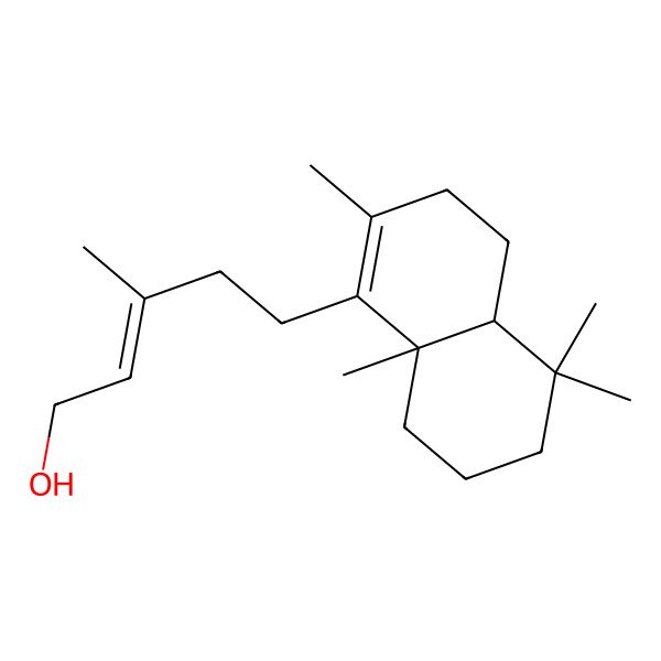2D Structure of 5-(2,5,5,8a-Tetramethyl-3,4,4a,6,7,8-hexahydronaphthalen-1-yl)-3-methylpent-2-en-1-ol