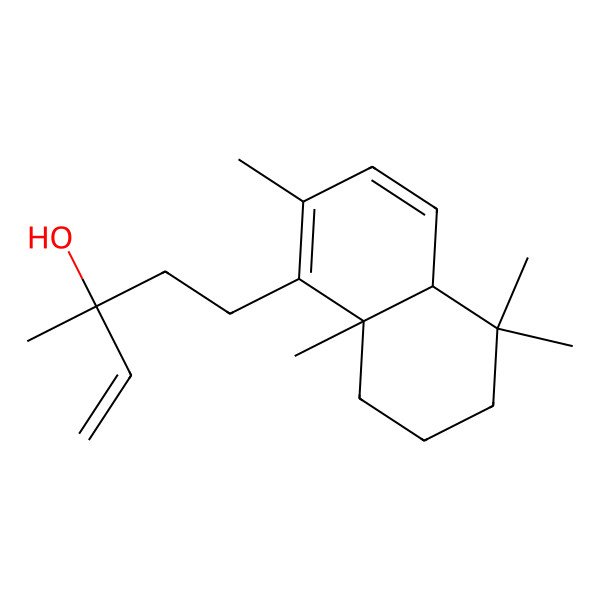 2D Structure of 5-(2,5,5,8a-Tetramethyl-4a,6,7,8-tetrahydronaphthalen-1-yl)-3-methylpent-1-en-3-ol