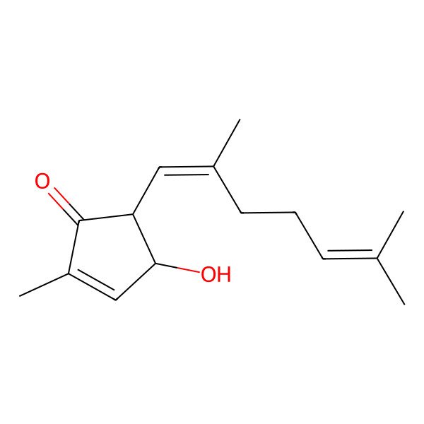 2D Structure of 5-(2,6-Dimethylhepta-1,5-dienyl)-4-hydroxy-2-methylcyclopent-2-en-1-one