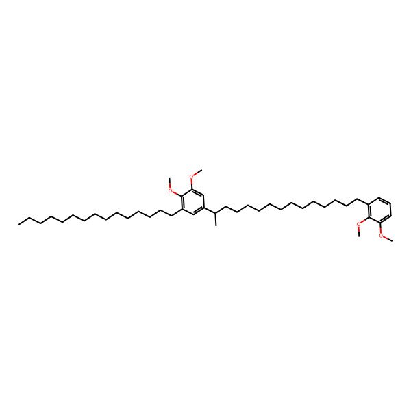 2D Structure of 5-[(2R)-15-(2,3-dimethoxyphenyl)pentadecan-2-yl]-1,2-dimethoxy-3-pentadecylbenzene