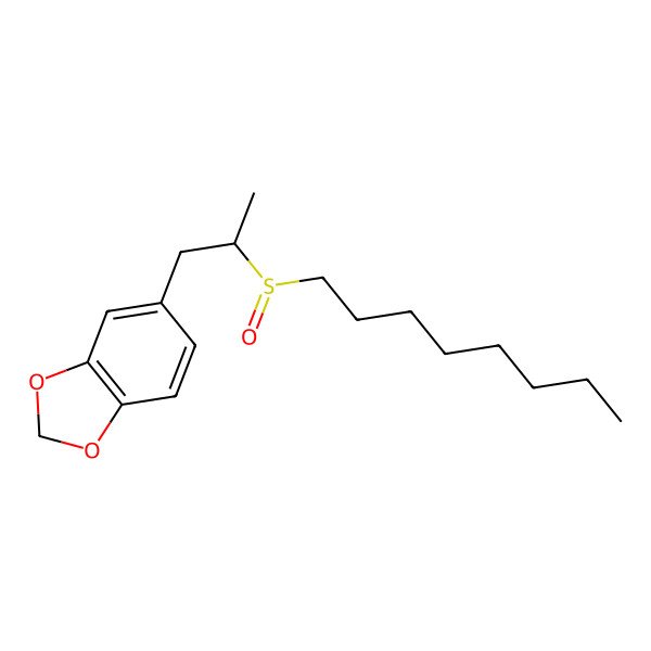 2D Structure of 5-[(2R)-2-[(R)-octylsulfinyl]propyl]-1,3-benzodioxole
