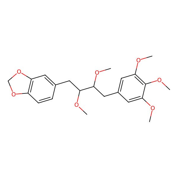 2D Structure of 5-[(2R,3R)-2,3-dimethoxy-4-(3,4,5-trimethoxyphenyl)butyl]-1,3-benzodioxole