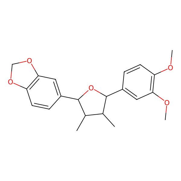 2D Structure of 5-[(2R,3R,4S)-5-(3,4-dimethoxyphenyl)-3,4-dimethyloxolan-2-yl]-1,3-benzodioxole