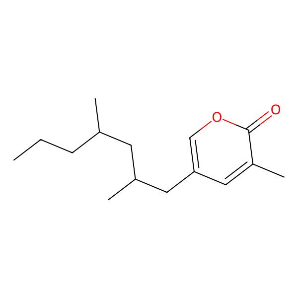 2D Structure of 5-[(2R,4R)-2,4-dimethylheptyl]-3-methylpyran-2-one
