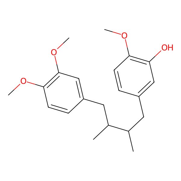 2D Structure of 5-[(2S,3R)-4-(3,4-dimethoxyphenyl)-2,3-dimethyl-butyl]-2-methoxy-phenol