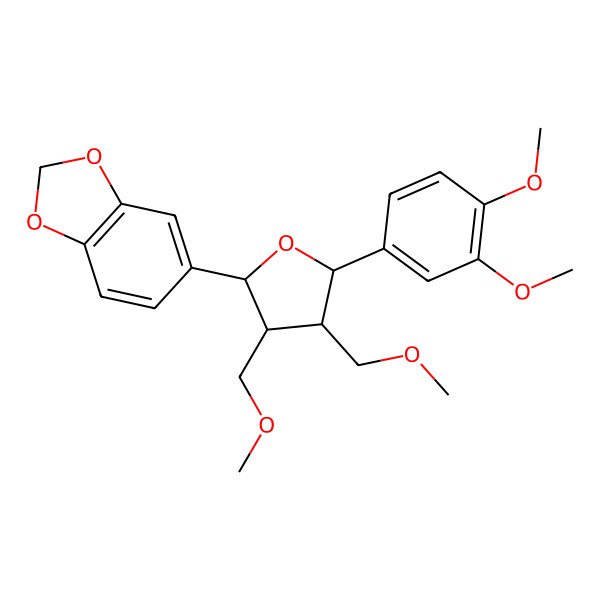 2D Structure of 5-[(2S,3S,4S,5R)-5-(3,4-dimethoxyphenyl)-3,4-bis(methoxymethyl)oxolan-2-yl]-1,3-benzodioxole