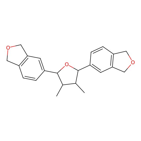 2D Structure of 5-[(2S,3S,4S,5S)-5-(1,3-dihydro-2-benzofuran-5-yl)-3,4-dimethyloxolan-2-yl]-1,3-dihydro-2-benzofuran