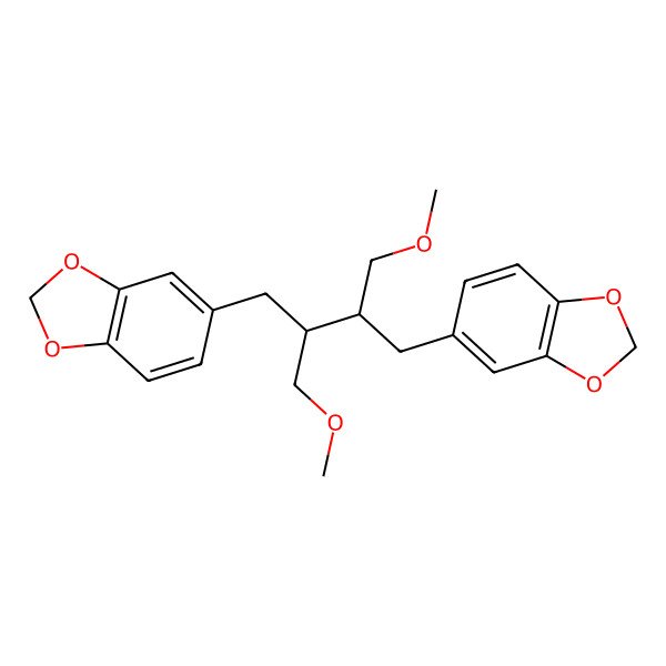 2D Structure of 5-[3-(1,3-Benzodioxol-5-ylmethyl)-4-methoxy-2-(methoxymethyl)butyl]-1,3-benzodioxole