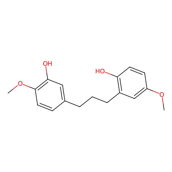 2D Structure of 5-[3-(2-Hydroxy-5-methoxyphenyl)propyl]-2-methoxyphenol