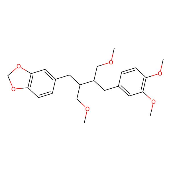 2D Structure of 5-[3-[(3,4-Dimethoxyphenyl)methyl]-4-methoxy-2-(methoxymethyl)butyl]-1,3-benzodioxole