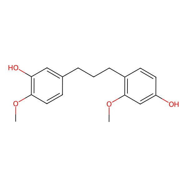 2D Structure of 5-[3-(4-Hydroxy-2-methoxyphenyl)propyl]-2-methoxyphenol