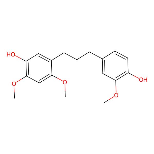 2D Structure of 5-[3-(4-Hydroxy-3-methoxyphenyl)propyl]-2,4-dimethoxyphenol