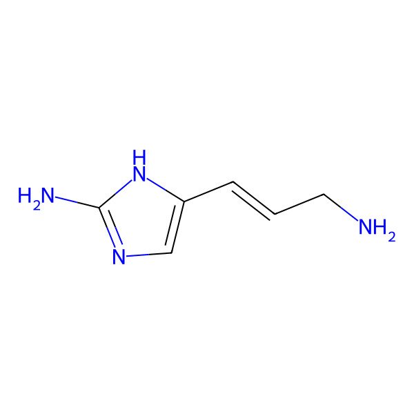 2D Structure of 5-(3-aminoprop-1-enyl)-1H-imidazol-2-amine