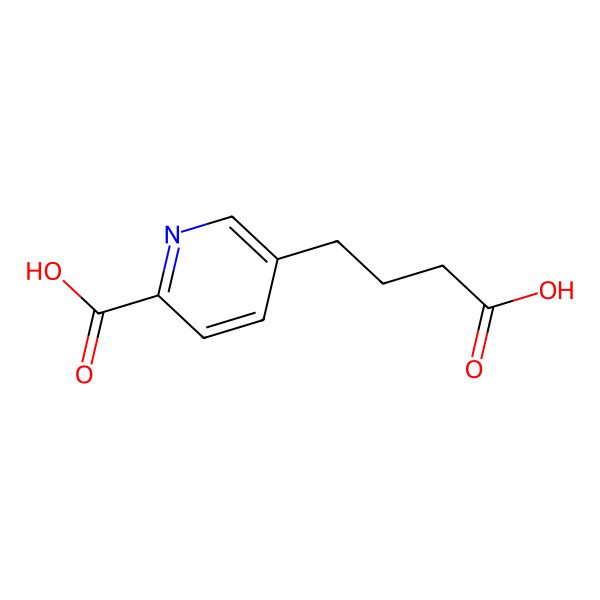 2D Structure of 5-(3'-Carboxypropyl)-2-pyridinecarboxylic acid