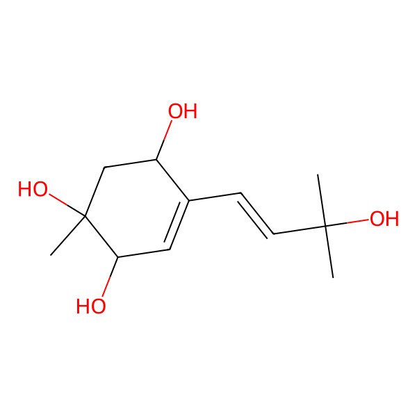 2D Structure of 5-(3-Hydroxy-3-methylbut-1-enyl)-2-methylcyclohex-5-ene-1,2,4-triol