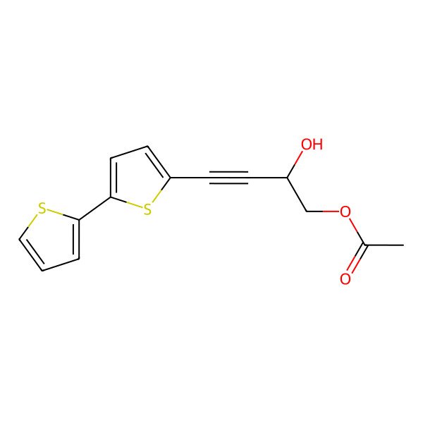 2D Structure of 5-(3-Hydroxy-4-acetoxybut-1-ynyl)-2,2'-bithiophene