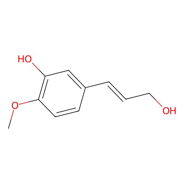 2D Structure of 5-(3-Hydroxyprop-1-en-1-yl)-2-methoxyphenol 2D Structure of 5-(3-Hydroxyprop-1-en-1-yl)-2-methoxyphenol
