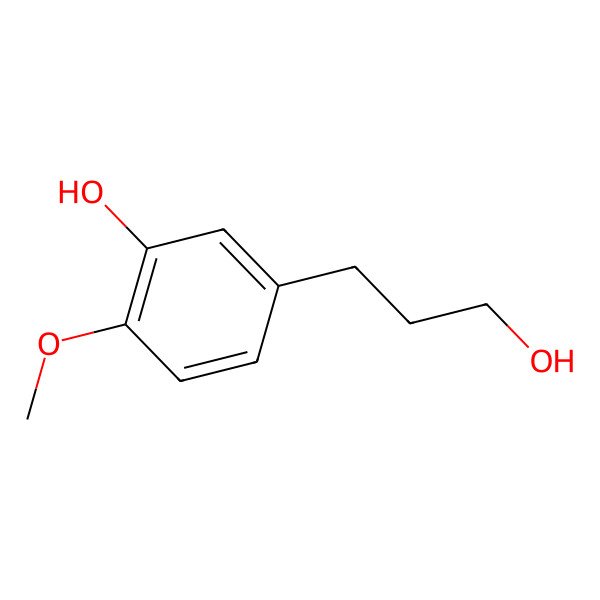 2D Structure of 5-(3-Hydroxypropyl)-2-methoxyphenol 2D Structure of 5-(3-Hydroxypropyl)-2-methoxyphenol