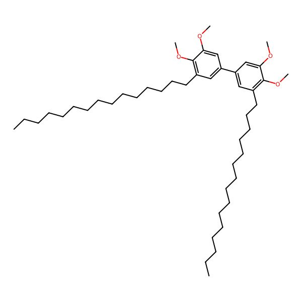 2D Structure of 5-(3,4-Dimethoxy-5-pentadecylphenyl)-1,2-dimethoxy-3-pentadecylbenzene