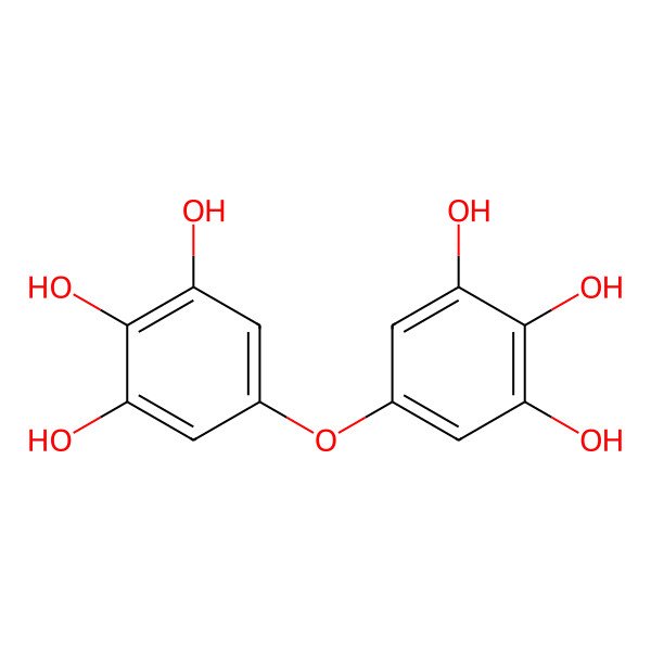 2D Structure of 5-(3,4,5-Trihydroxyphenoxy)benzene-1,2,3-triol