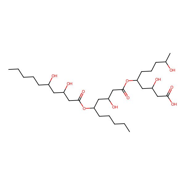 2D Structure of 5-[(3R,5R)-5-(3,5-dihydroxydecanoyloxy)-3-hydroxydecanoyl]oxy-3,9-dihydroxydecanoic acid