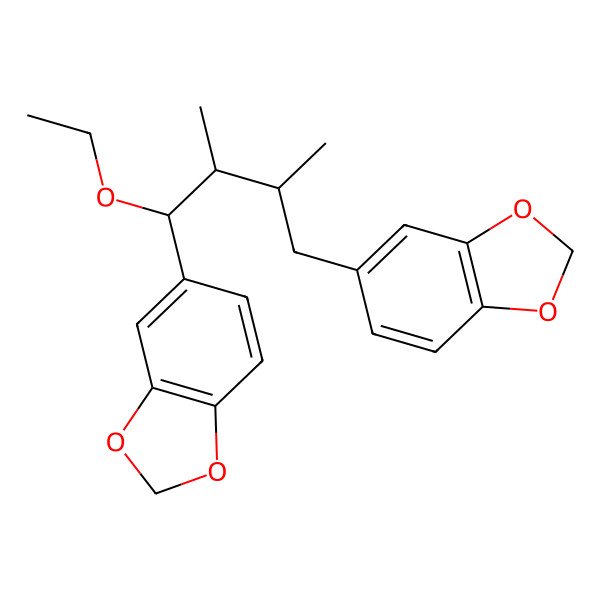 2D Structure of 5-[4-(1,3-Benzodioxol-5-yl)-1-ethoxy-2,3-dimethylbutyl]-1,3-benzodioxole